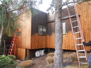 In progress cedar treatment for home